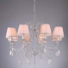 Подвесная люстра Crystal Lux с розовыми абажурами