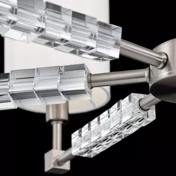 Подвесная люстра Cube с белыми абажурами