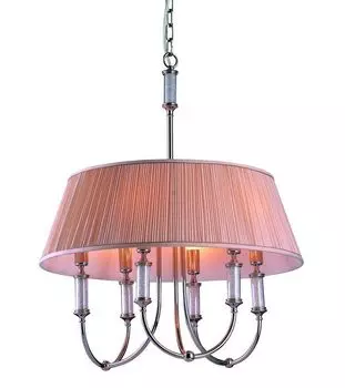 Подвесная люстра Divinare Eleganza с розовым абажуром
