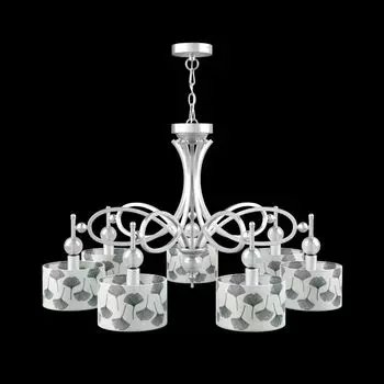 Подвесная люстра Eclectic с серо-белыми абажурами