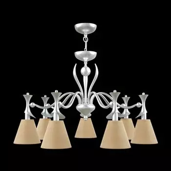 Подвесная люстра Eclectic с желтыми абажурами