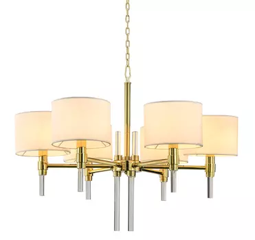 Подвесная люстра Elico с основанием из металла и стекла