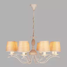 Подвесная люстра Eurosvet "Элен" с бежевыми абажурами