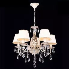 Подвесная люстра Eurosvet с абажурами и хрустальными подвесками