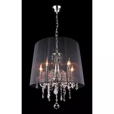 Подвесная люстра Eurosvet с абажуром и подвесками