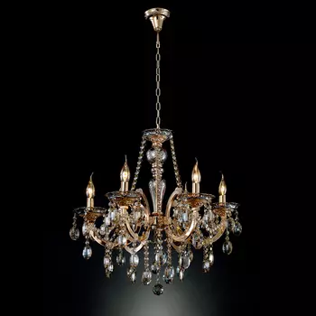 Подвесная люстра Eurosvet с хрустальными подвесками