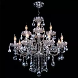 Подвесная люстра Eurosvet с хрустальными подвесками