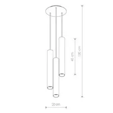 Подвесная люстра Eye черного цвета