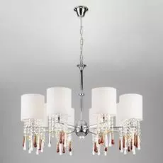 Подвесная люстра Glamour Strotskis с белыми абажурами