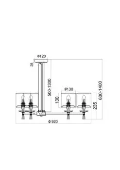 Подвесная люстра Grazia с декоративными элементами из стекла