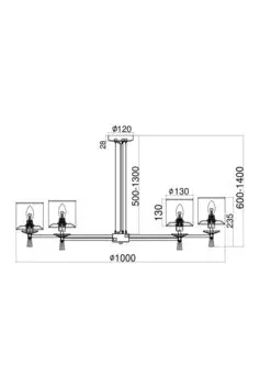 Подвесная люстра Grazia с кремовыми абажурами