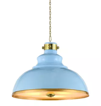 Подвесная люстра Italia с плафоном голубого цвета