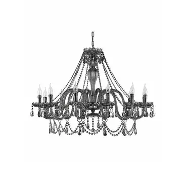 Подвесная люстра из дымчатого хрусталя