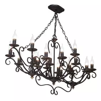 Подвесная люстра из металла черного цвета