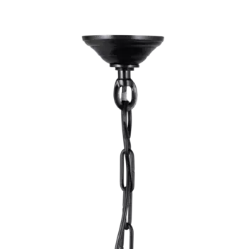 Подвесная люстра из металла и стекла