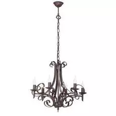 Подвесная люстра из металла коричневого цвета