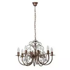 Подвесная люстра из металла коричневого цвета