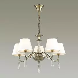 Подвесная люстра Kimberly с абажурами кремового цвета