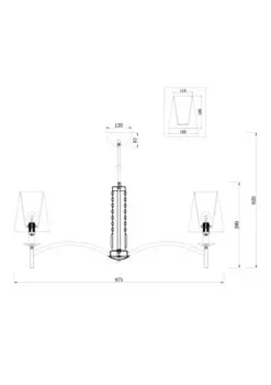 Подвесная люстра Krona с серыми абажурами