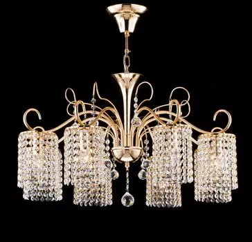 Подвесная люстра Leona золотого цвета