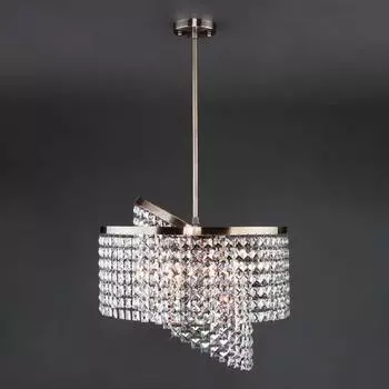 Подвесная люстра Leoni из прозрачного хрусталя