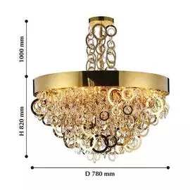 Подвесная люстра Leporem золотого цвета