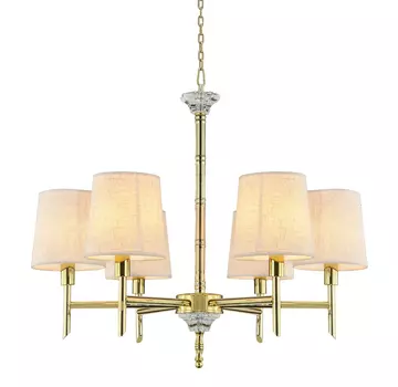 Подвесная люстра Lewitt с каркасом золотого цвета