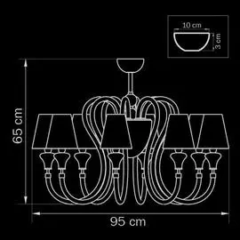 Подвесная люстра Lightstar Otto в стиле арт-деко