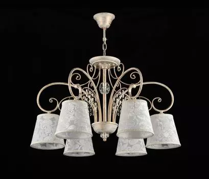 Подвесная люстра Lorette с белыми абажурами
