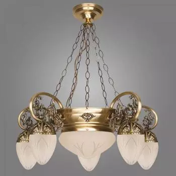 Подвесная люстра Loretto с плафонами из стекла