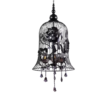 Подвесная люстра Madame Pompadour черного цвета