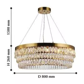 Подвесная люстра Magnitudo с хрустальными подвесчками