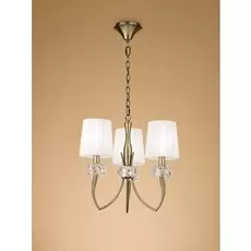 Подвесная люстра Mantra Loewe с белыми абажурами