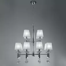 Подвесная люстра Mantra Tiffany с белыми абажурами