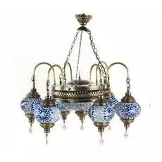 Подвесная люстра марокко из металла и стекла