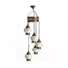 Подвесная люстра марокко с белыми плафрнами