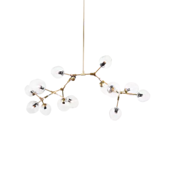 Подвесная люстра Molekula золотого цвета
