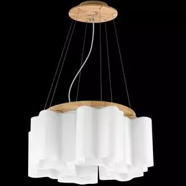 Подвесная люстра Nubi Legno белого цвета