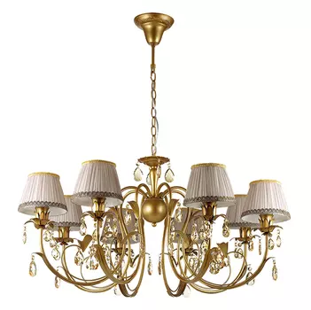 Подвесная люстра Odeon Light Carolla с белыми абажурами