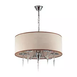 Подвесная люстра Odeon Light "Ofelia" с бежевым абажуром