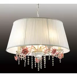 Подвесная люстра Odeon Light Padma с белым абажуром