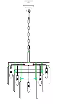 Подвесная люстра Odeon Rings Chrome