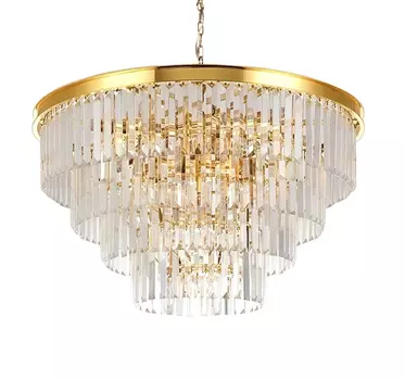 Подвесная люстра Odeon Rings золотого цвета