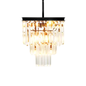 Подвесная люстра Odeon Square с хрустальными подвесками