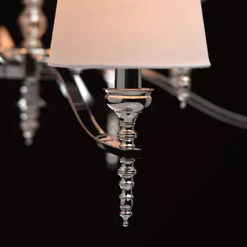 Подвесная люстра онтарио с белыми абажурами