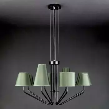 Подвесная люстра Ornato с зелеными плафонами