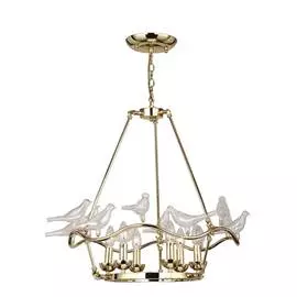 Подвесная люстра Pajaritos золотого цвета