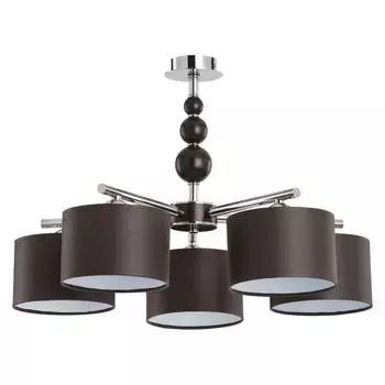 Подвесная люстра Pamela с коричневыми плафонами