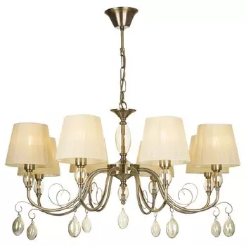 Подвесная люстра Peta с бежевыми абажурами