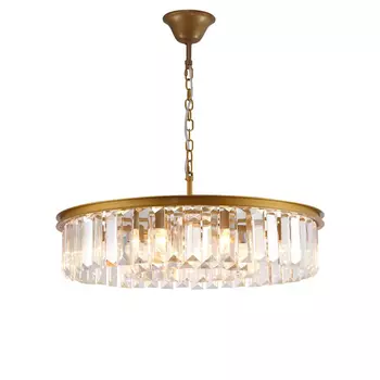 Подвесная люстра Prism Bronze с хрустальными подвесками